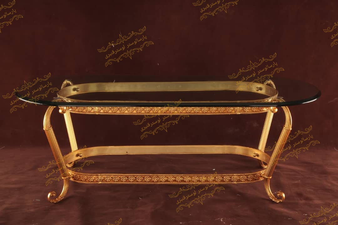 میز بیضی برنزی