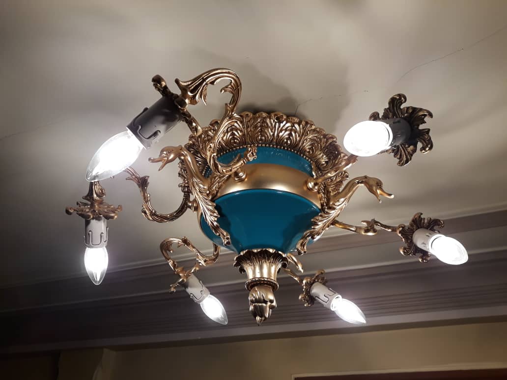 سقفی بارسلونی 6شعله#طلامات شاپان#09121868896