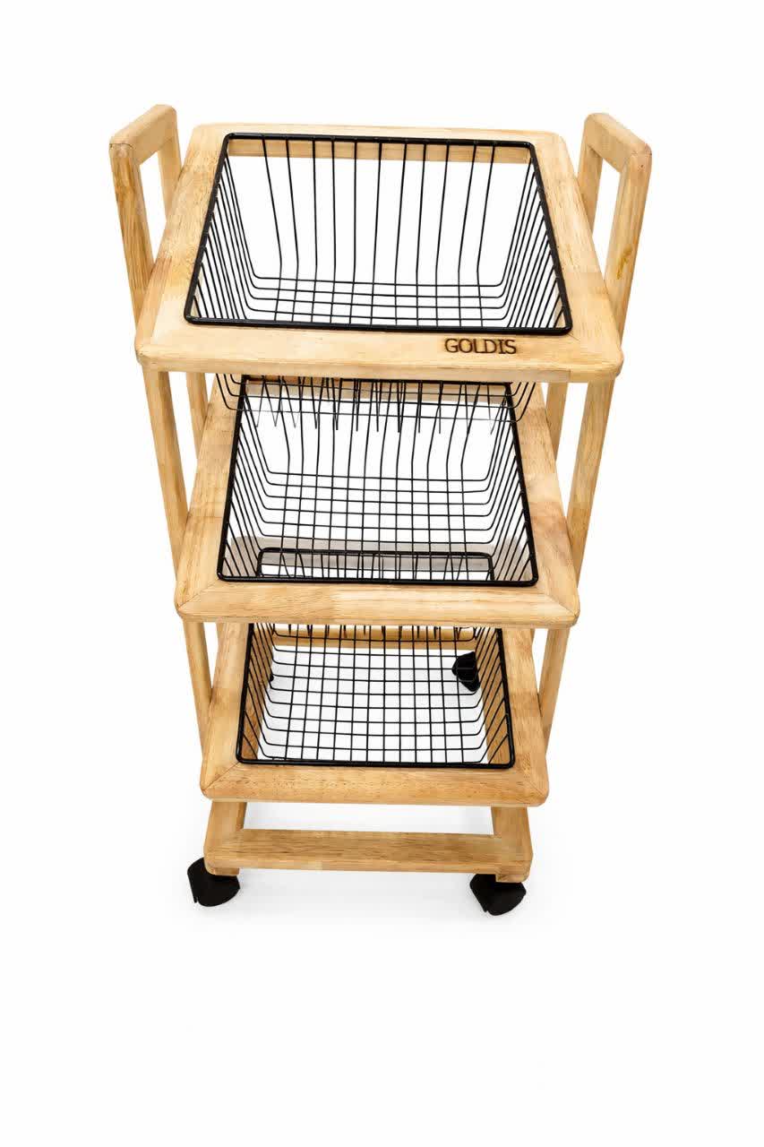 جا پیازی چوبی سه طبقه چرخ دار کد 106 قیمت 2250٫000تومان