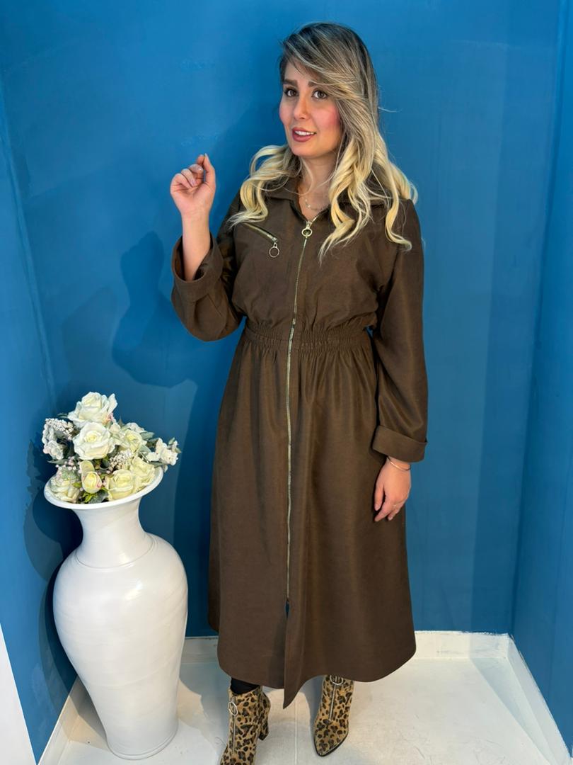 مانتو پاییزه جلو زیپ