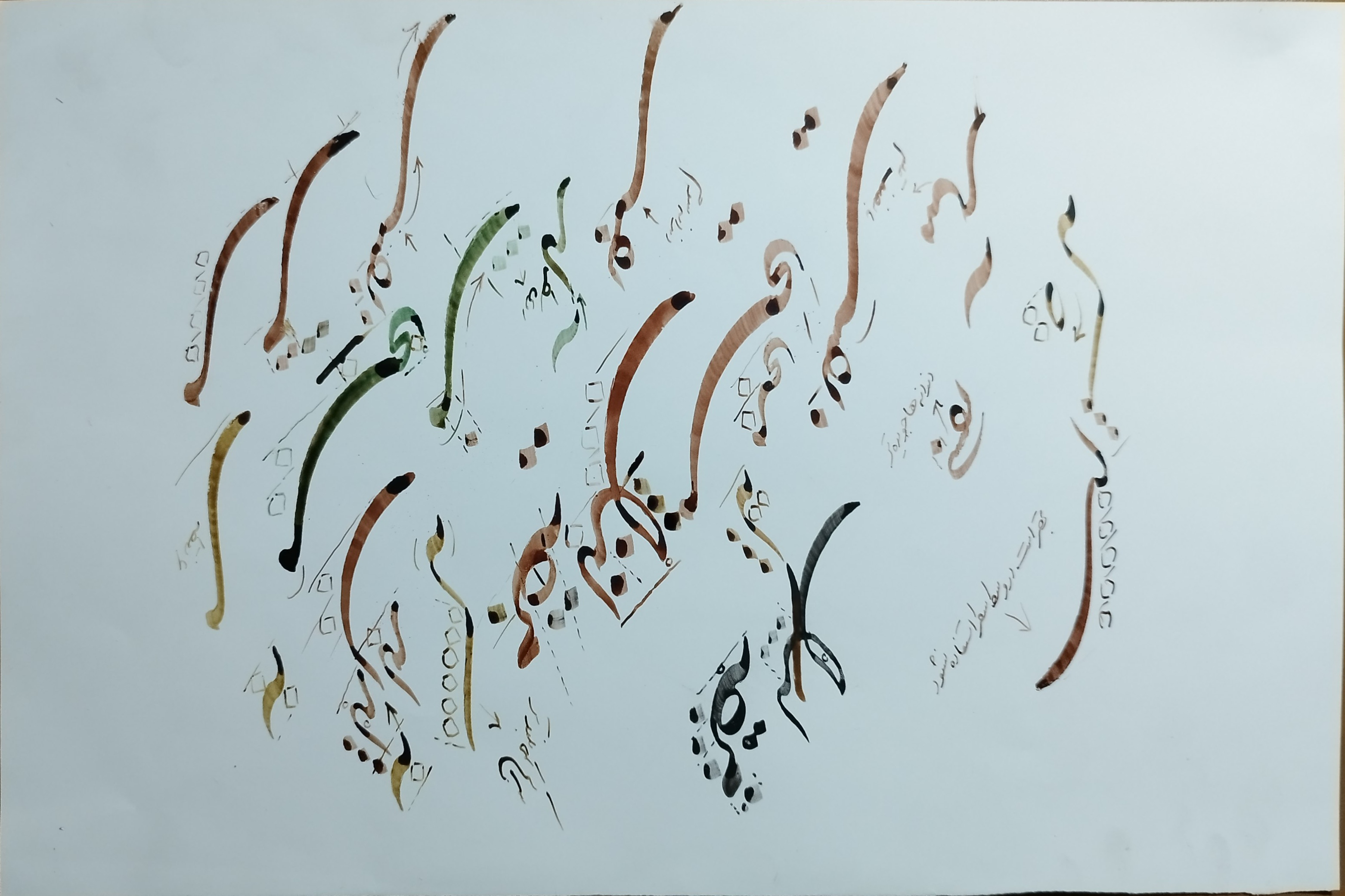 آموزش خوشنویسی با قلم خط شکسته نستعلیق