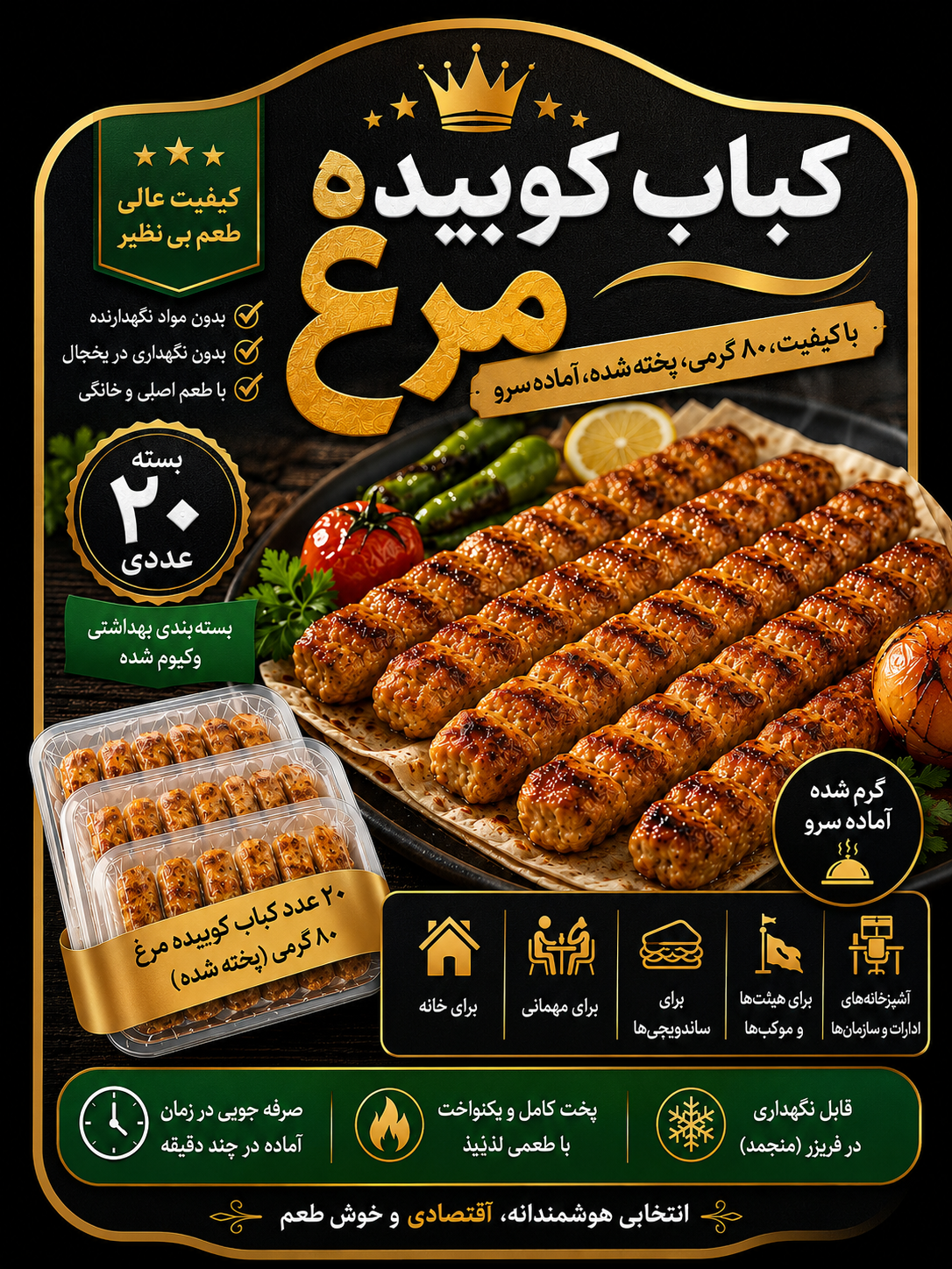 کباب کوبیده مرغ