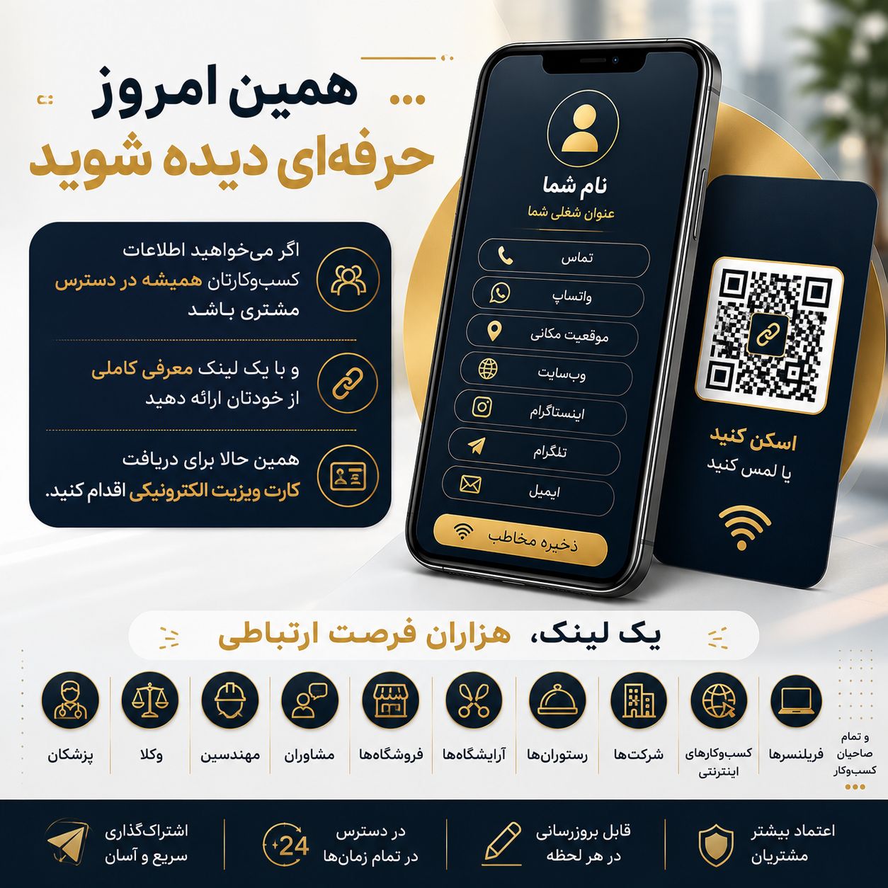 معرفی کارت ویزیت الکترونیک 