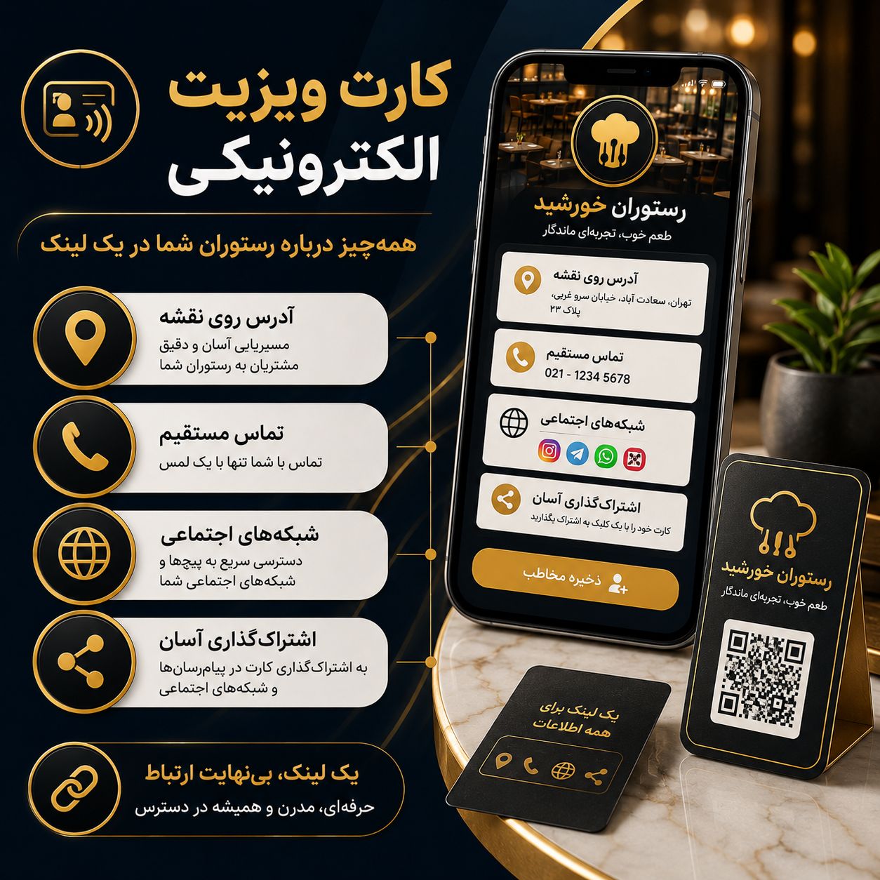 معرفی کد دستوری برای رستوران 