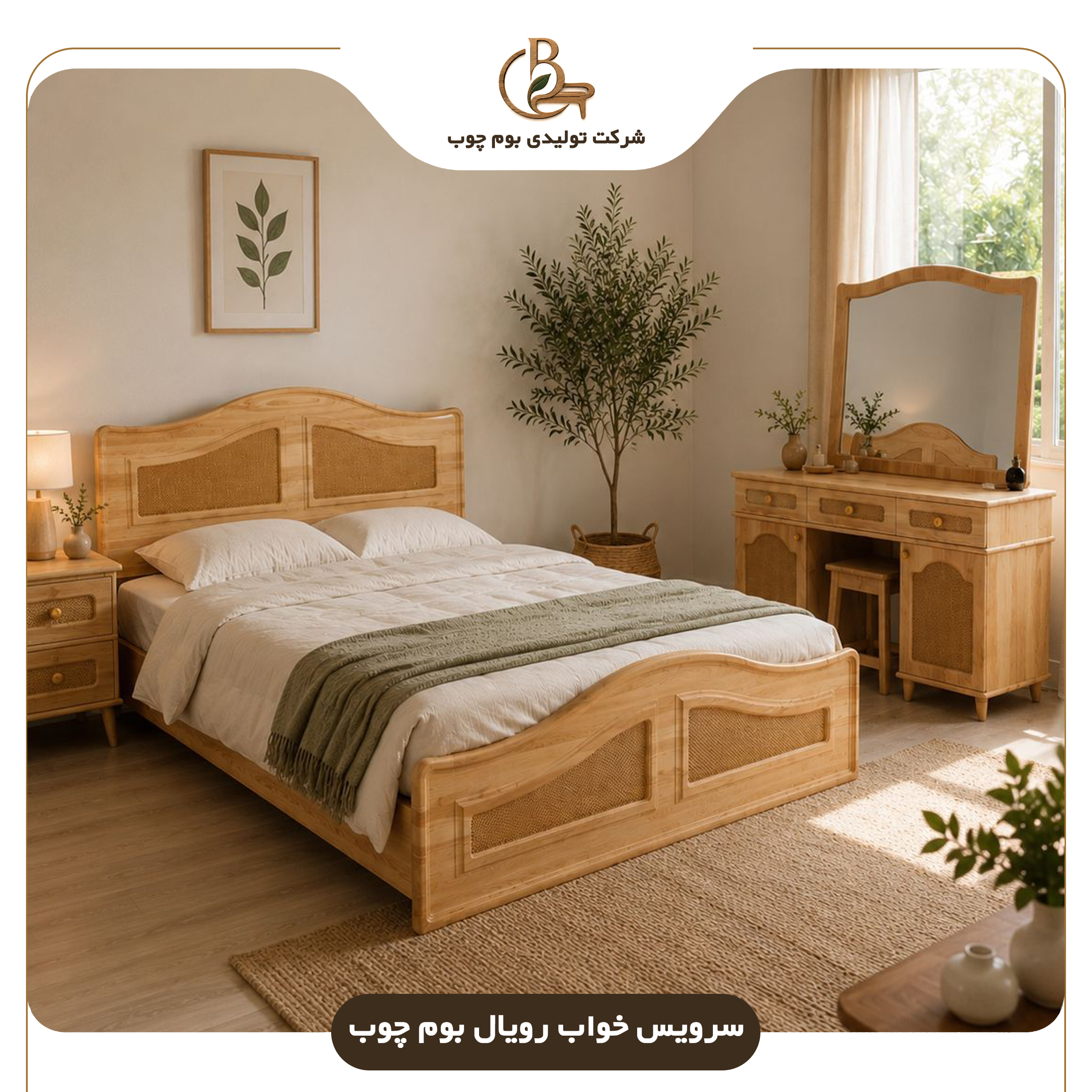 سرویس خواب رویال بوم چوب