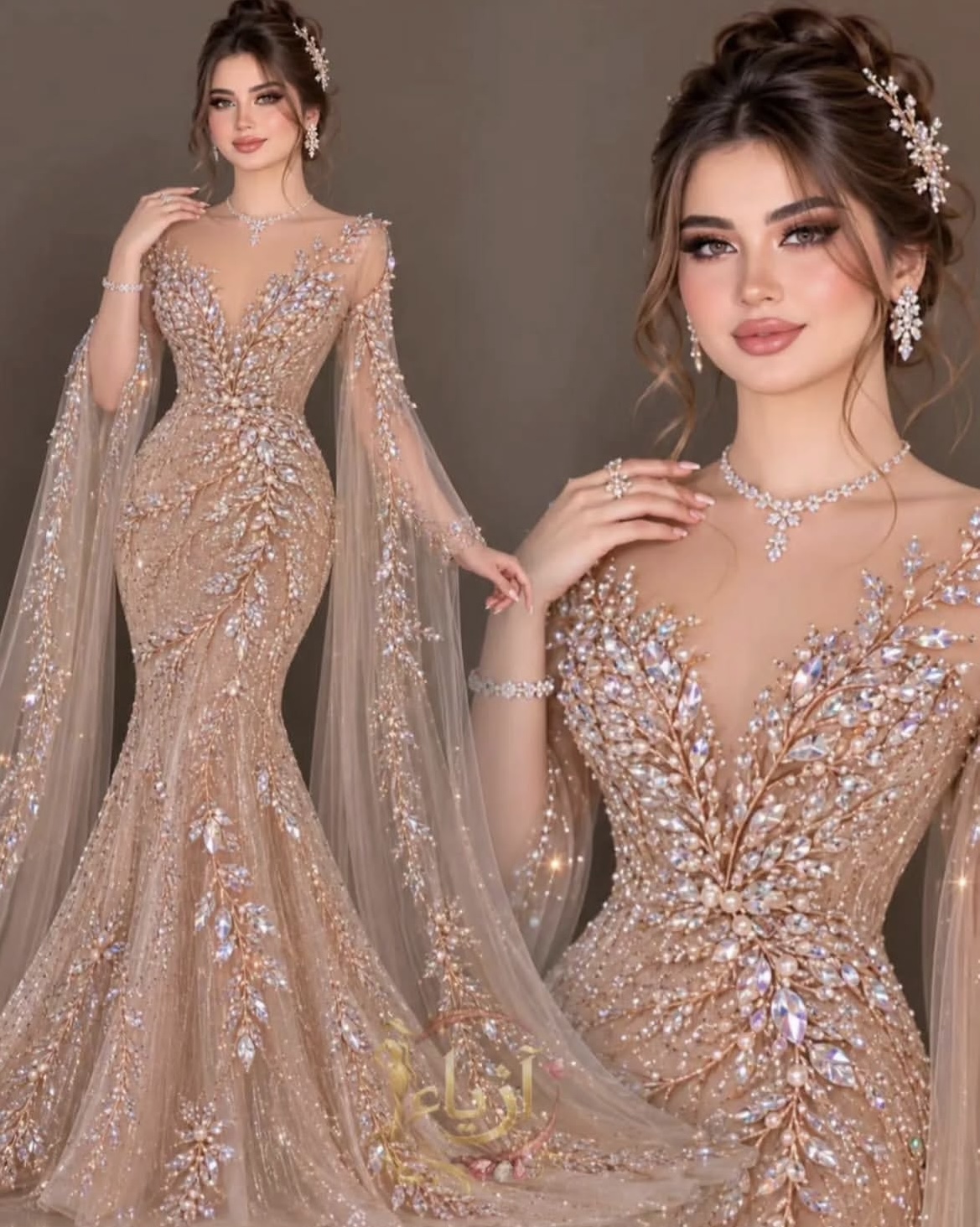 لباس مجلسی سنگ‌دوزی شده