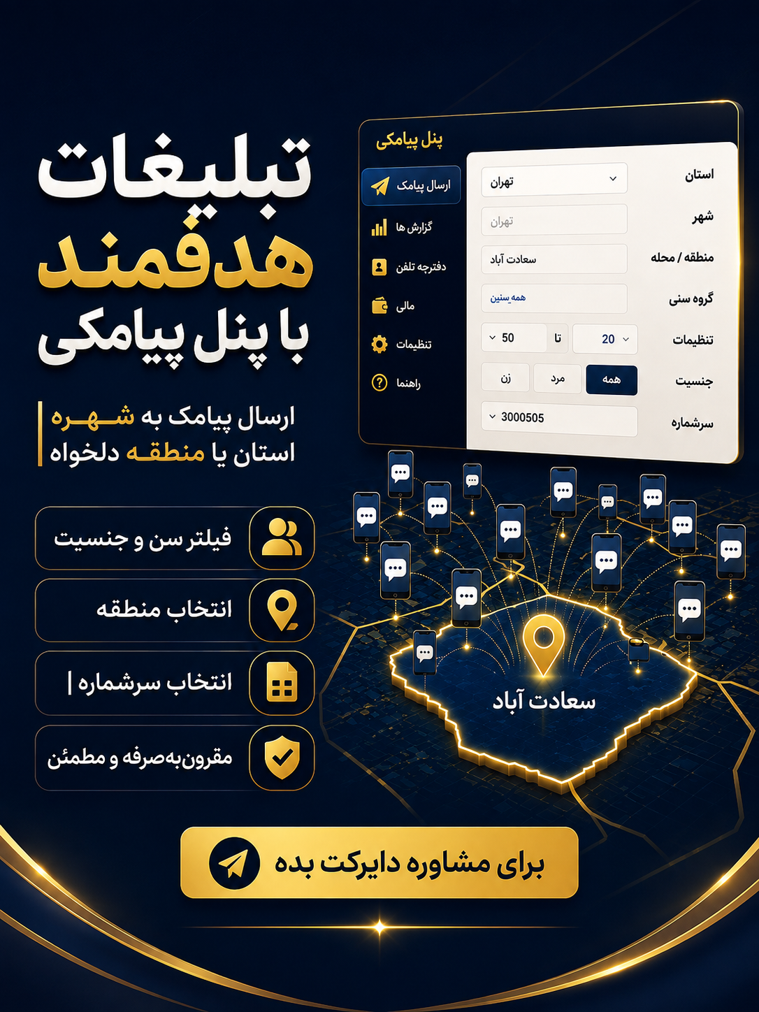 پنل پیامک انبوه متنی و صوتی رایگان