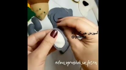آموزش دوخت خرگوش نمدی