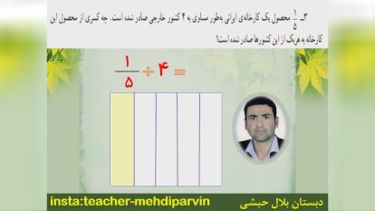 تقسیم کسرها، ریاضی پنجم ابتدایی