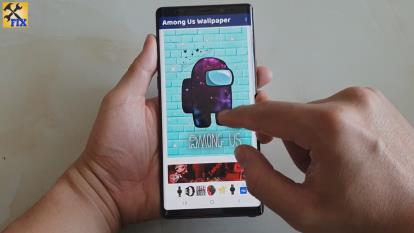 نحوه تنظیم تصویر والپیپر Among us برای گوشی های اندرویدی