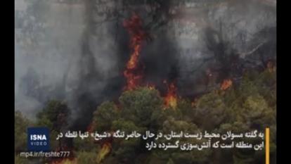 آتش‌سوزی در جنگل‌های کهگیلویه و بویراحمد همچنان ادامه دارد