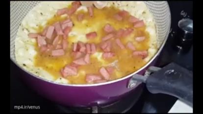 طرز تهیه سوسیس و تخم‌مرغ پیتزایی خوشمزه