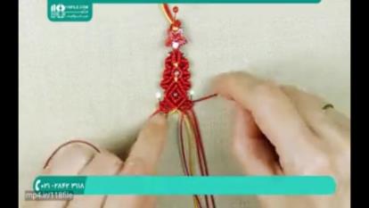 آموزش بافت دستبند مکرومه با گره پایه