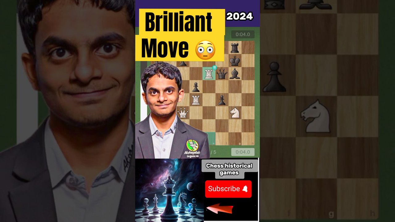 پوستر Brilliant Tactic from Nihal Sarin tatasteelchessindia chess...