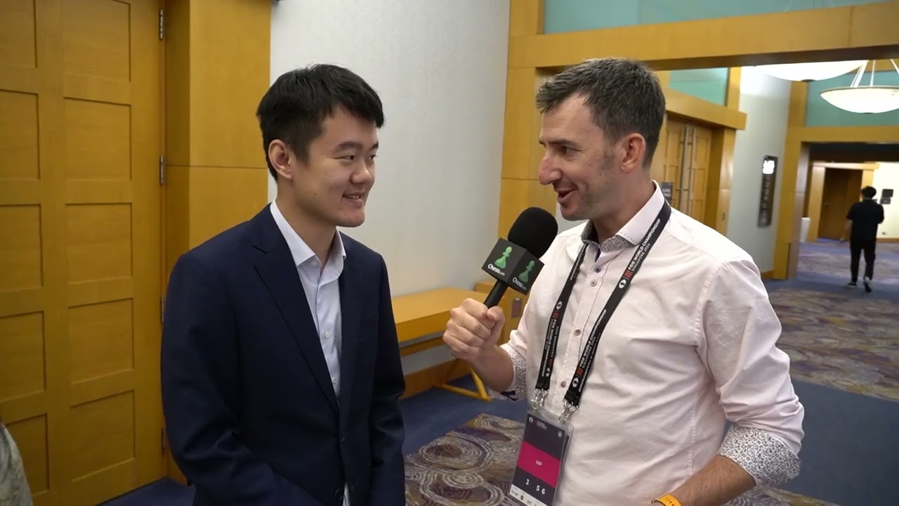 پوستر EXCLUSIVE Interview With Ding Liren After Game 13 Of The...