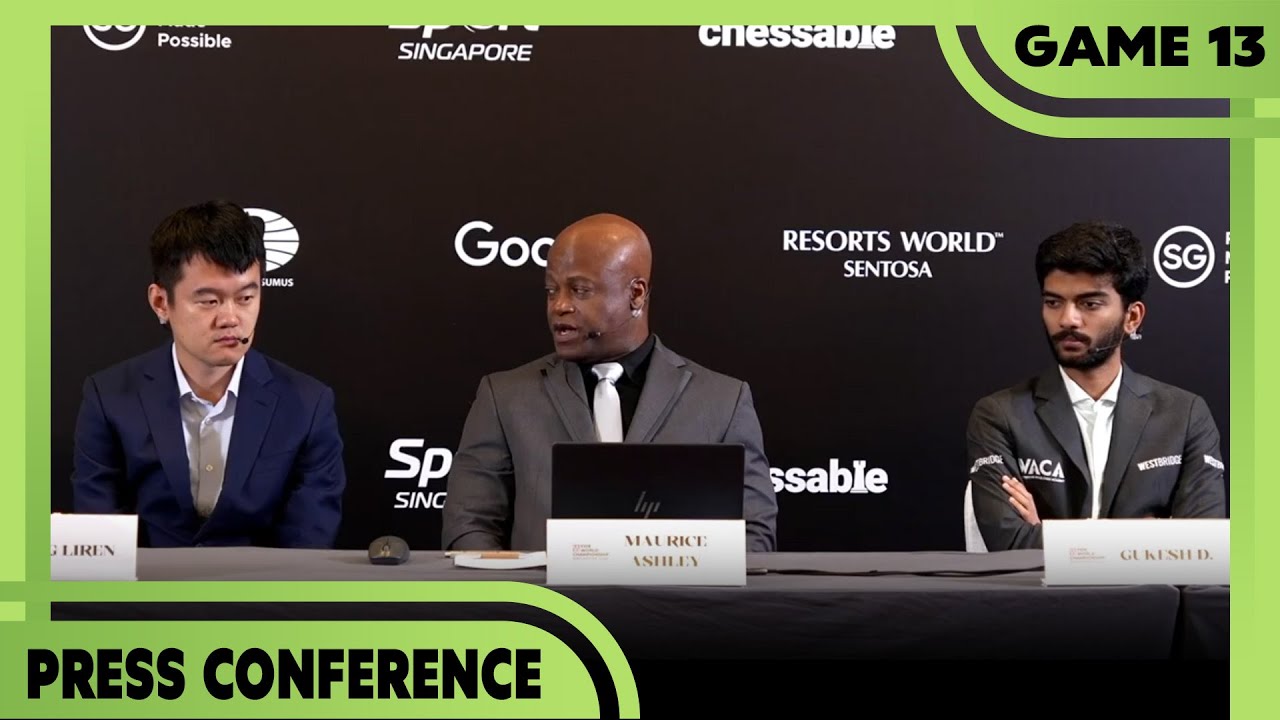 پوستر Game 13 FULL PRESS CONFERENCE FIDE World Chess Championship...