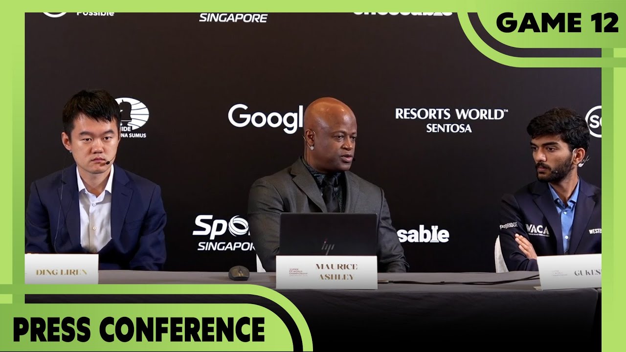 پوستر Game 12 FULL PRESS CONFERENCE Fide World Chess Championship...