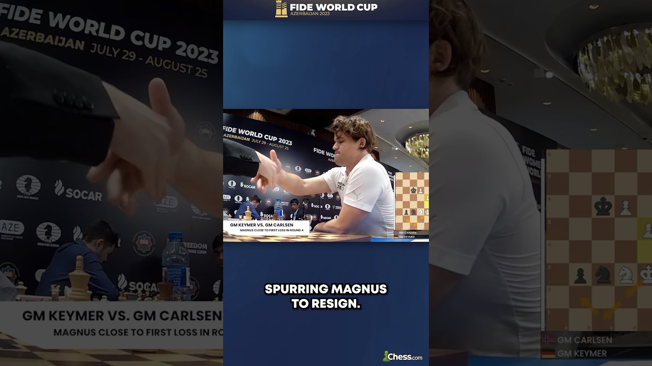 پوستر Keymer Wins a Classical Game vs. Magnus Carlsen For the...