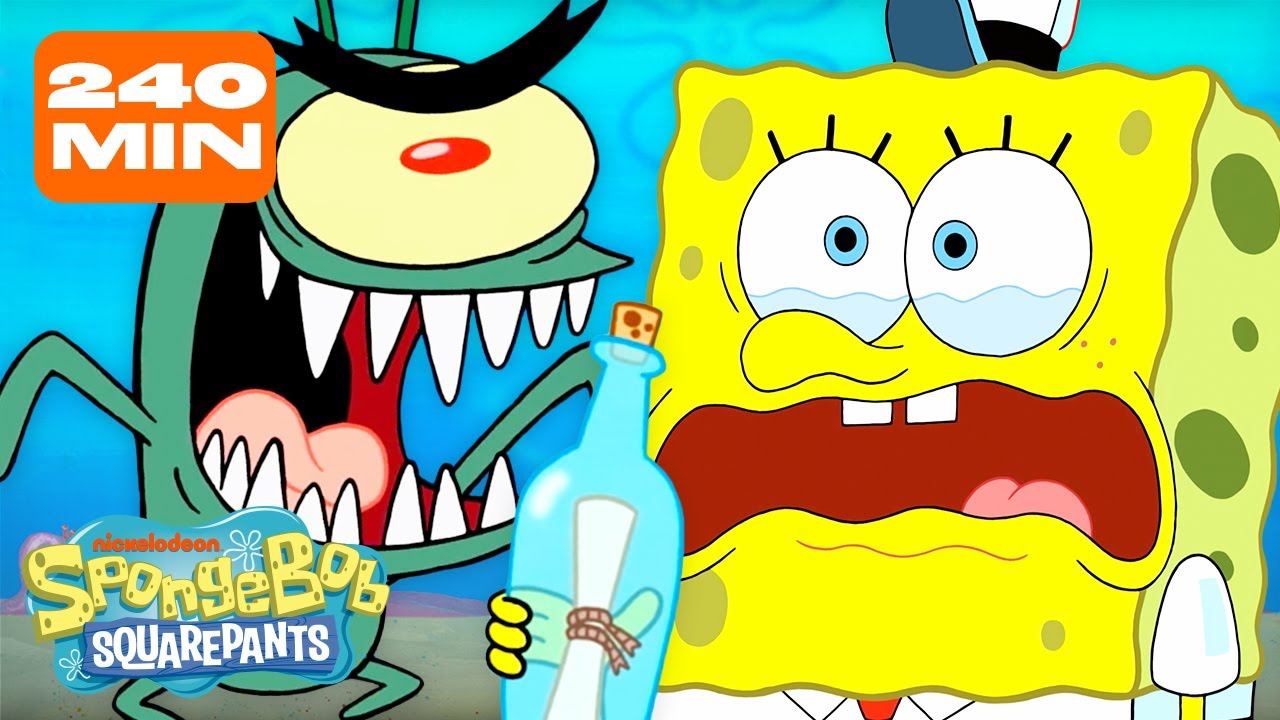 پوستر 4 HOURS of Plankton Being THIS Close 🤏 SpongeBob