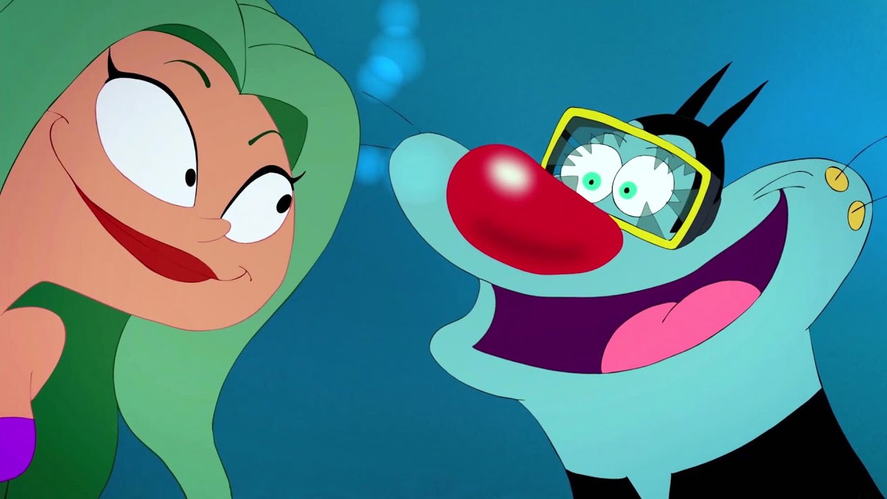 پوستر Oggy and the Cockroaches - Oggy and the Mermaid S04E69 BEST...