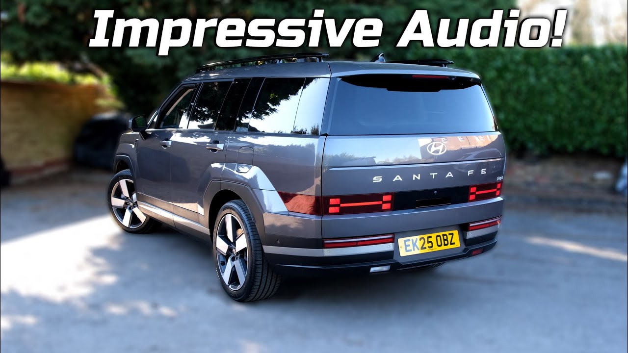 پوستر Hyundai Santa Fe Audio Review The Best Bose Audio System!