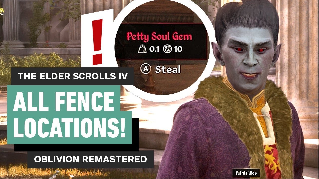 پوستر Oblivion Remastered Where to Sell Stolen Items All Fence...