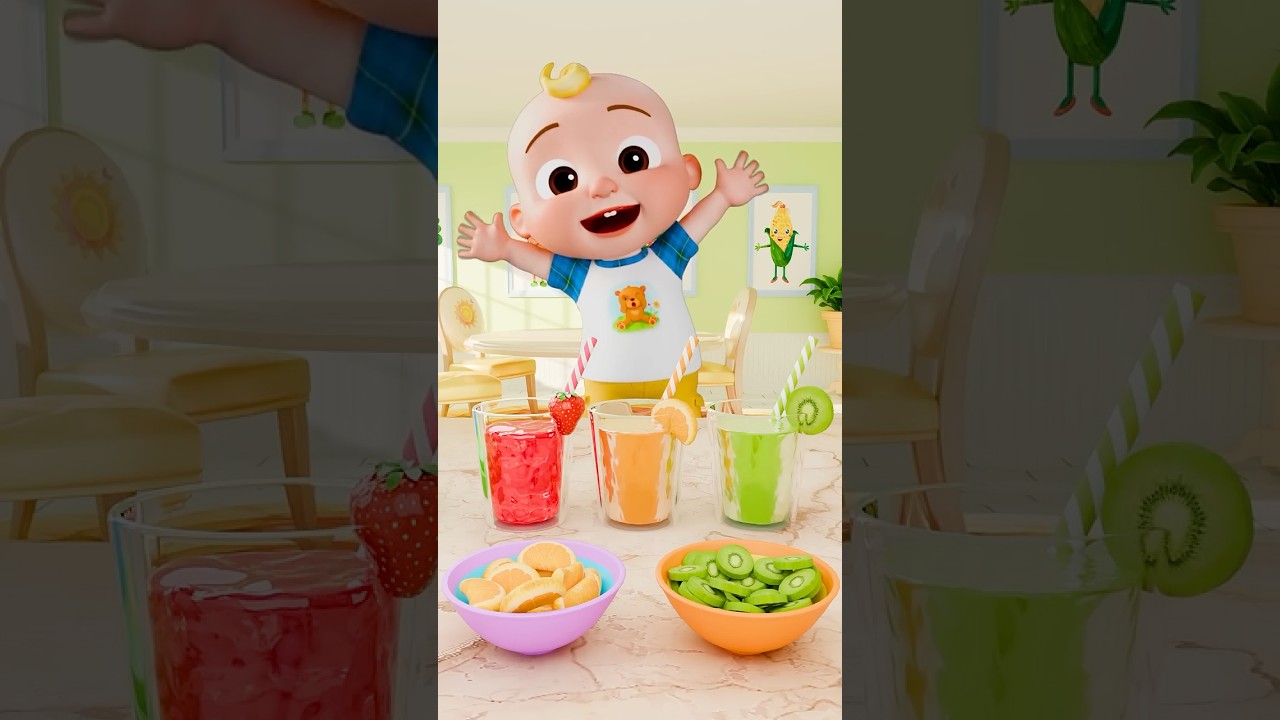 پوستر Let’s Make Colorful Fruit Juice! 🍓🧃 cocomelon shorts
