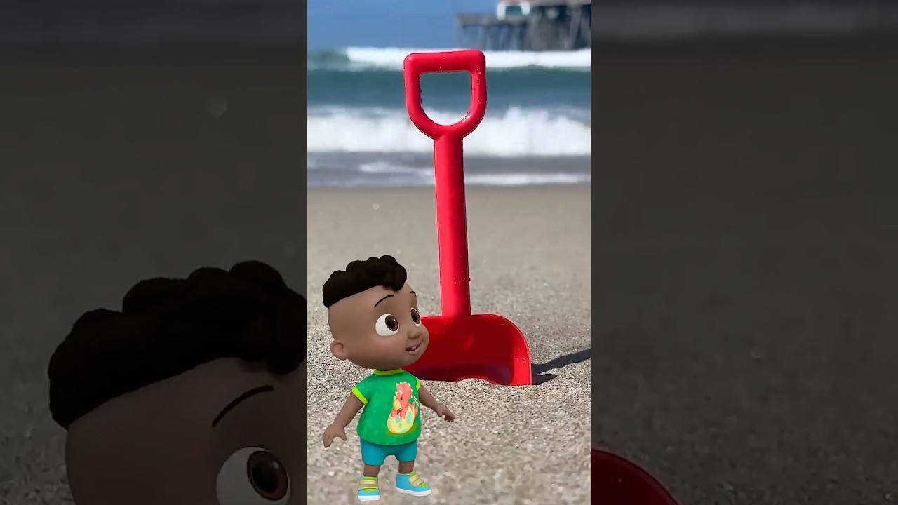 پوستر Name the Colors on the Beach! 🔴🟠🟡🟢🔵🟣 Kids Learning...