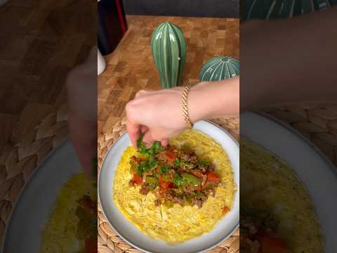پوستر غذای رژیمی سه سوته با تخم مرغ و گوشت چرخکرده😋 غذای_سالم...
