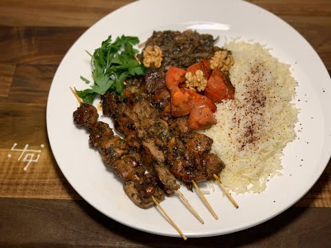 پوستر Sour chicken kebab in persian style with navab - جوجه ترش...