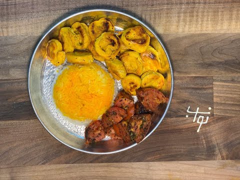 پوستر طرز تهیه جوجه کباب با نواب، جوجه کباب زعفرون حلزونی بدون...