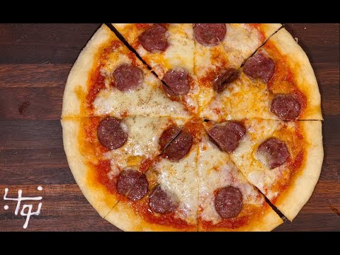 پوستر pizza pepperoni - how to make pizza dough - پیتزا پپرونی -...