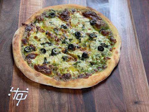 پوستر پیتزا ریحون با نواب - basil pizza by navab