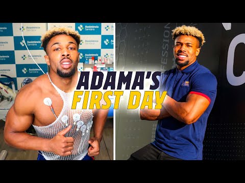 پوستر روز اول آداما در بارسلونا بررسی‌های پزشکی، اولین کلمات،...