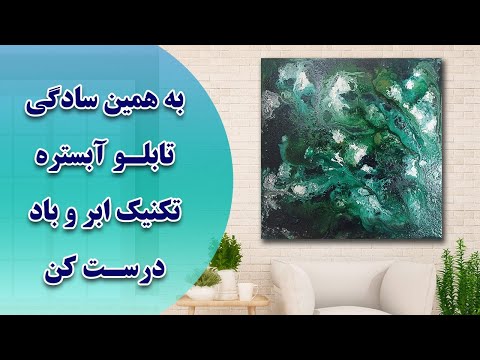 پوستر آموزش آبستره ابر و باد برای مبتدیان - تابلو دکوراتیو آبستره