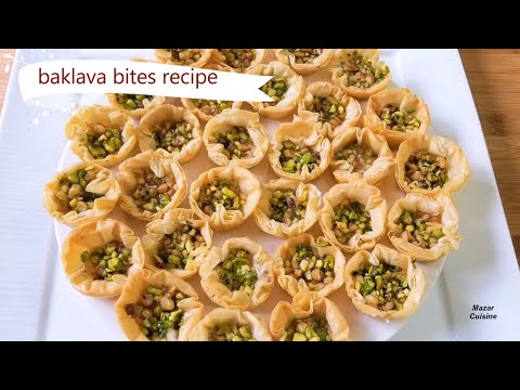 پوستر Baklava Recipe Mini Turkish Baklava بغلاوه Eid Recipes By...
