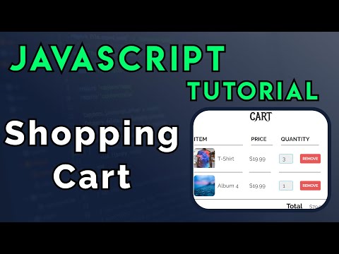 پوستر JavaScript Shopping Cart Tutorial for Beginners
