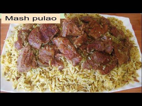 پوستر AFGHANI MASH PULAO , MASH PALAW MUNG BEANS RICE MUNG RICE...