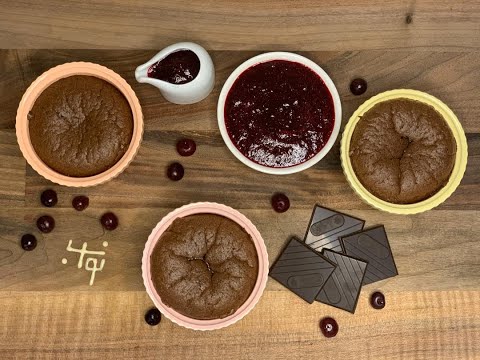 پوستر chocolate brownie cake with cherry marmalade by navab - کیک...