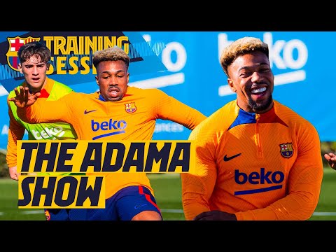 پوستر آداما در تمرین گل می‌زند و همه را شگفت‌زده می‌کند 💪💪