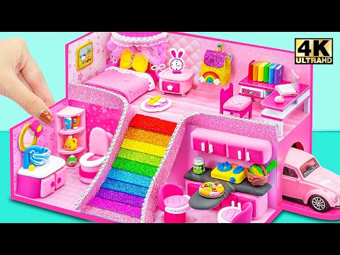 پوستر ساخت خانه کوچک زیبای مینیاتوری با پله‌های رنگارنگ ❤️ آموزش...