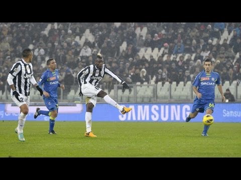 پوستر گل‌های پوگبا در بازی یوونتوس و اودینزه