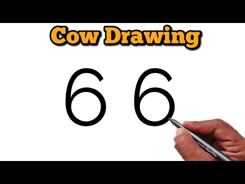 پوستر نقاشی گاو از شماره ۶۶ نقاشی ساده و آسان گام به گام گاو...