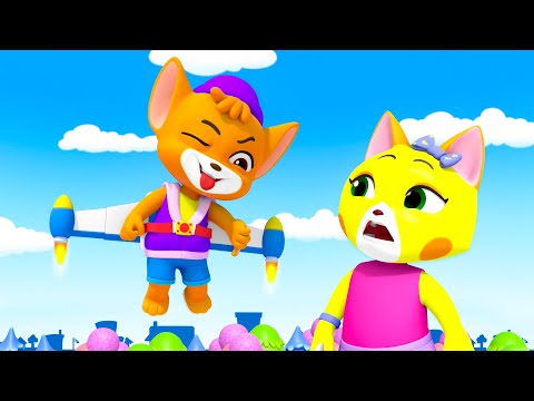 پوستر ویدیو کارتون کمدی جت سریع کوزمو برای کودکان