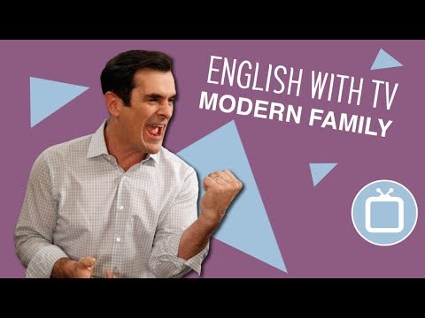 پوستر آموزش زبان انگلیسی با سریال‌های تلویزیونی خانواده مدرن شامل...