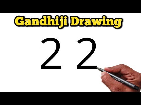 پوستر نقاشی آسان گاندیجی نقاشی ماهاتما گاندی گام به گام