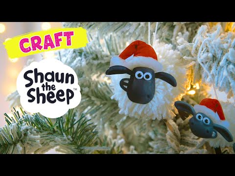 پوستر درخت کریسمس با پام‌پام‌ها 🎄 شان دی گوسفند هنر دستی