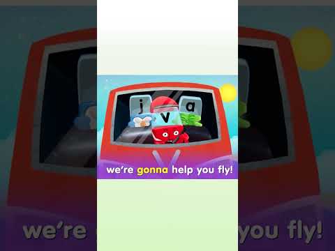 پوستر J Learns to fly song Sing a long officialalphablocks