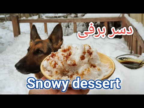 پوستر برف و دوشاب , دسر نوستالژیک زمستانی , Snowy dessert