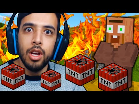 پوستر تو ماینکرافت یه ویلیج رو منفجر کردم 😈🧨به زودی هفتم مش...